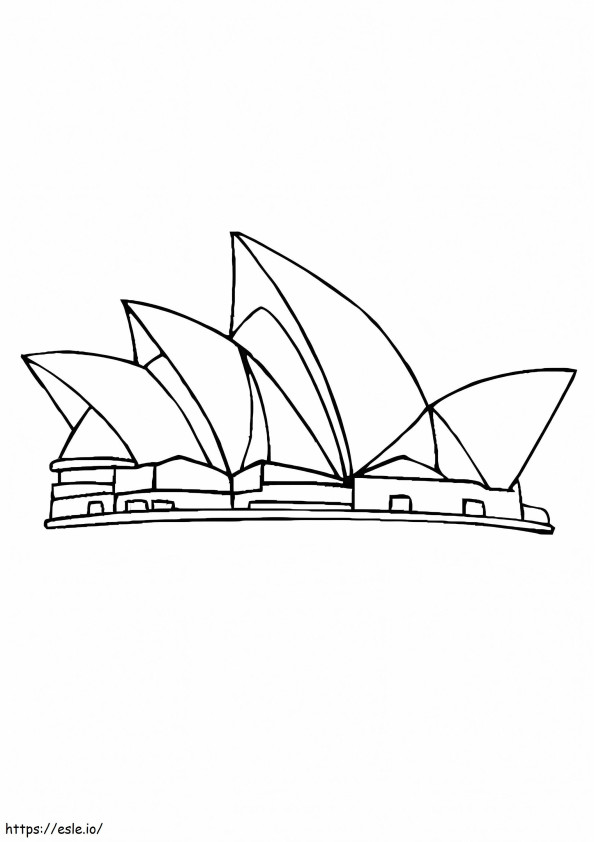 Coloriage Opéra de Sydney 3 à imprimer dessin