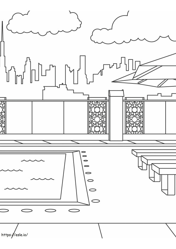 Large Scaled City Building coloring page