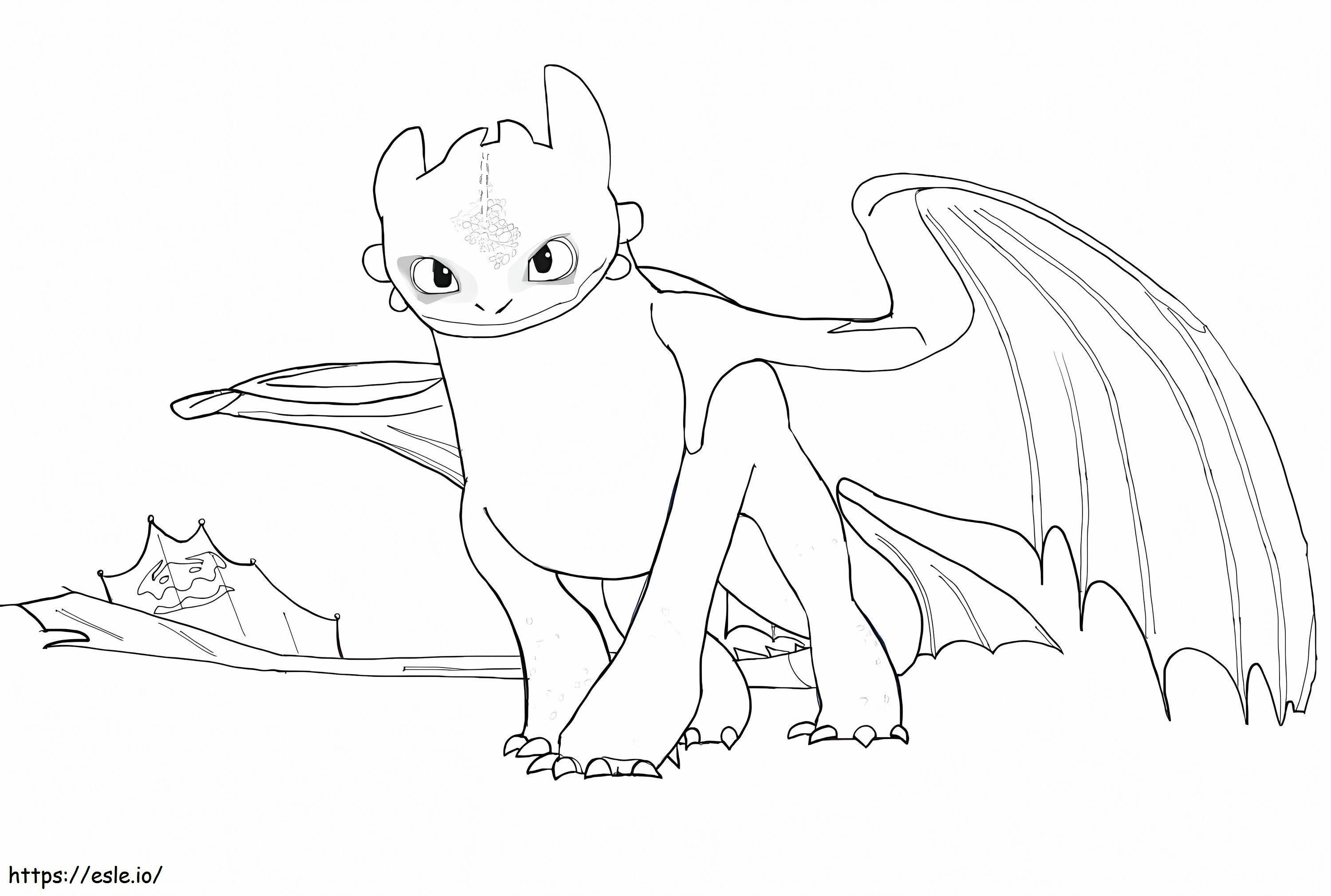 Amazing Toothless coloring page