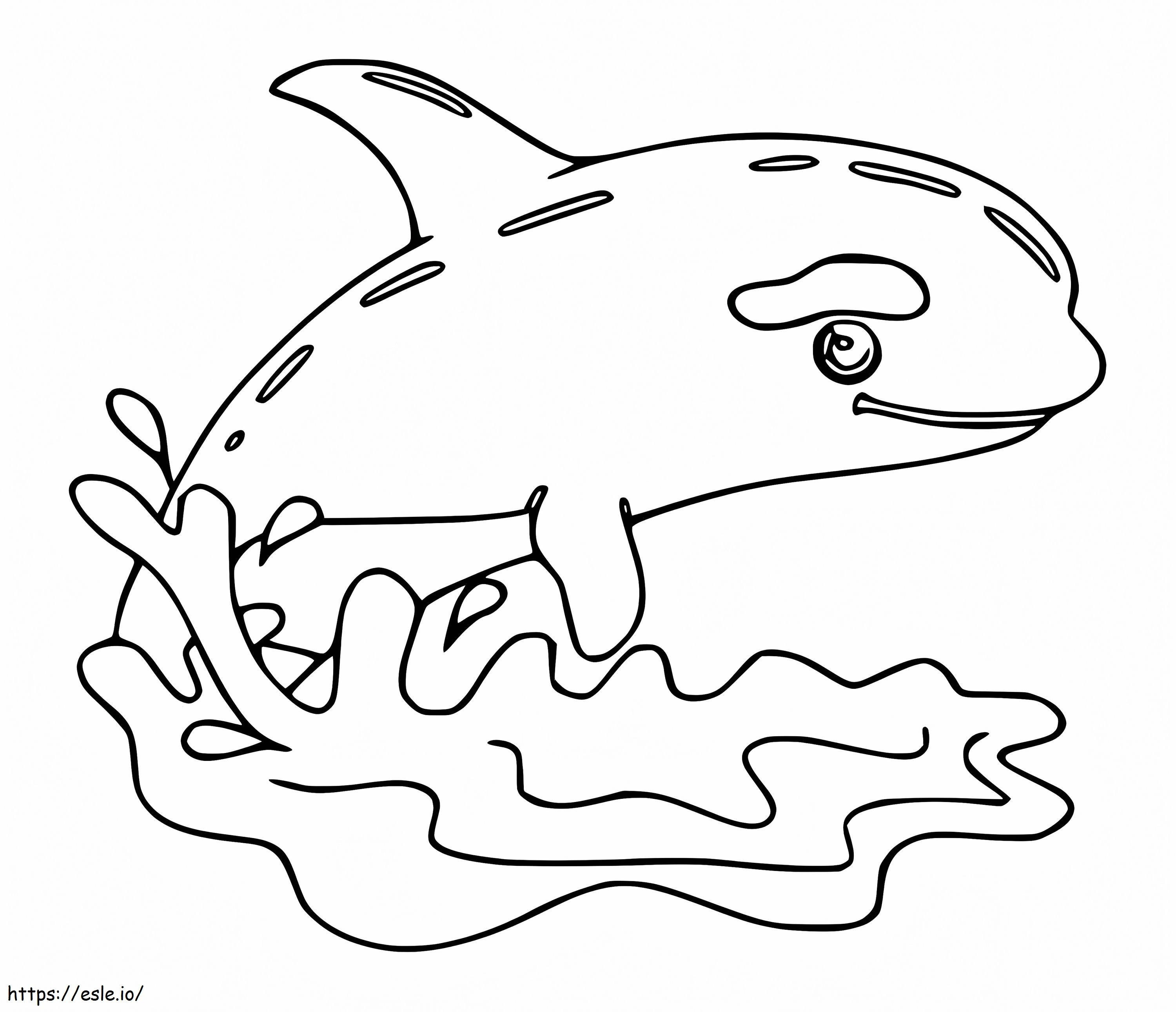 Cute Killer Whale coloring page