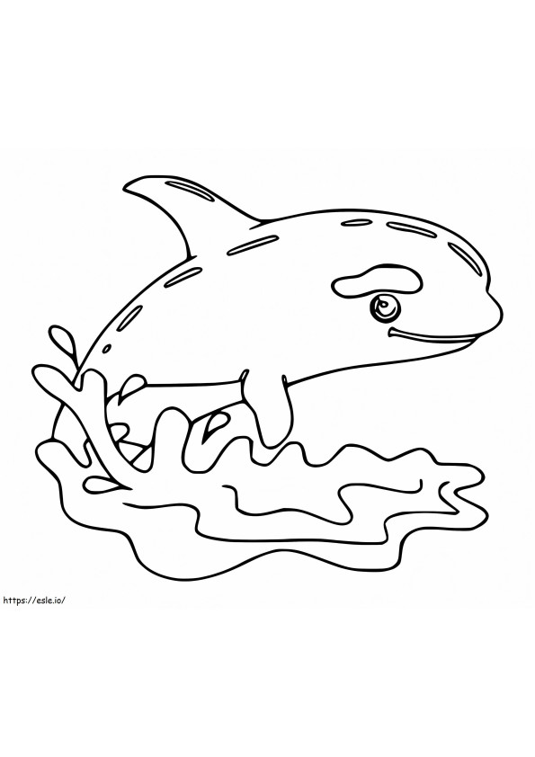 Drăguță balenă ucigașă de colorat