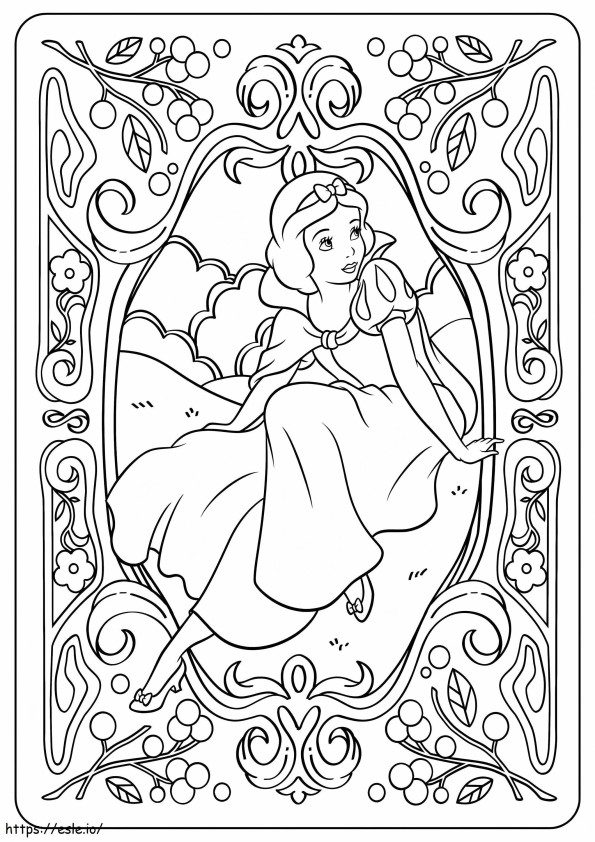 Snow White In The Mirror coloring page