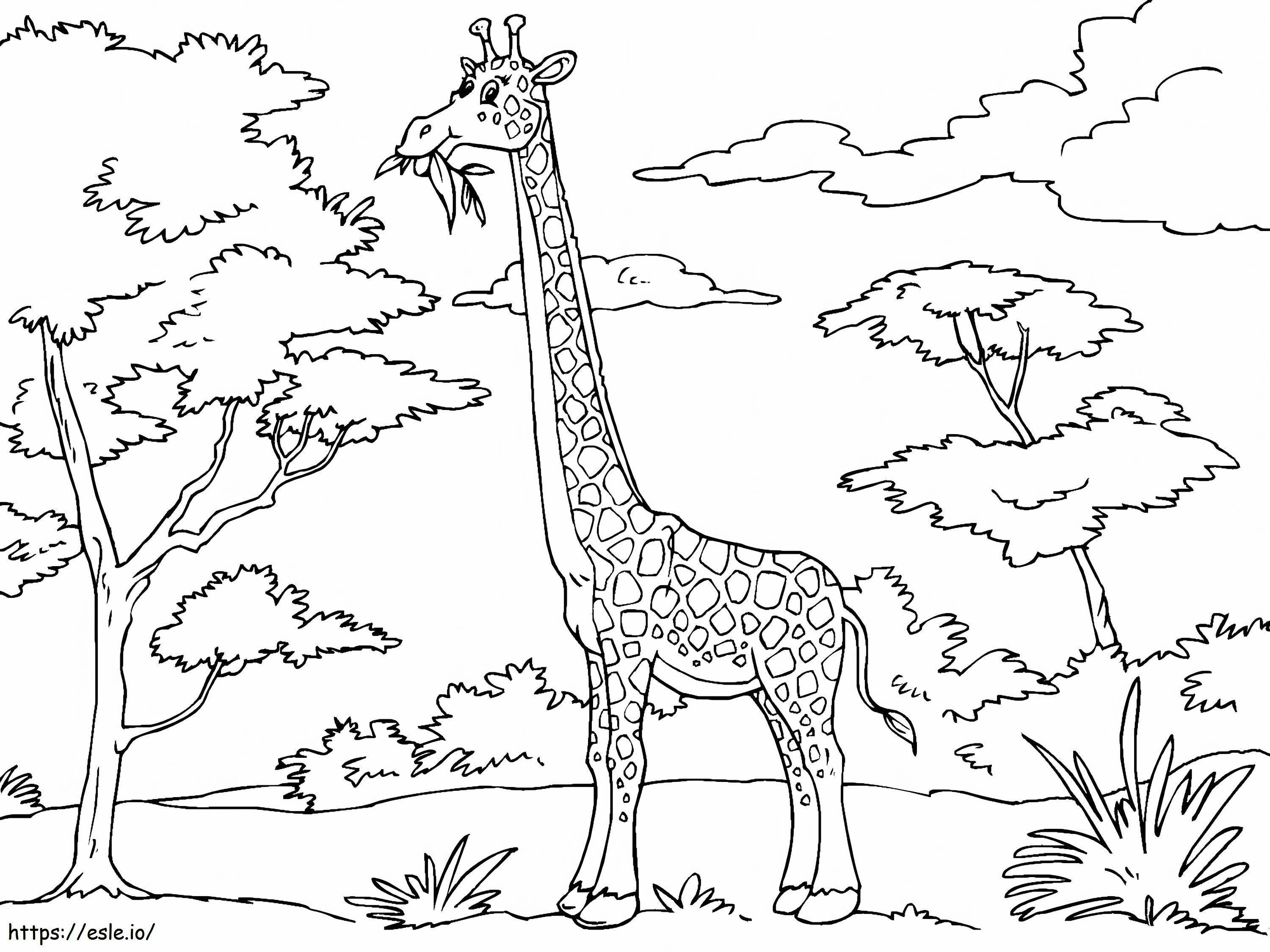 Coloriage 1529033487 Collection imprimable de girafe de girafe à imprimer dessin