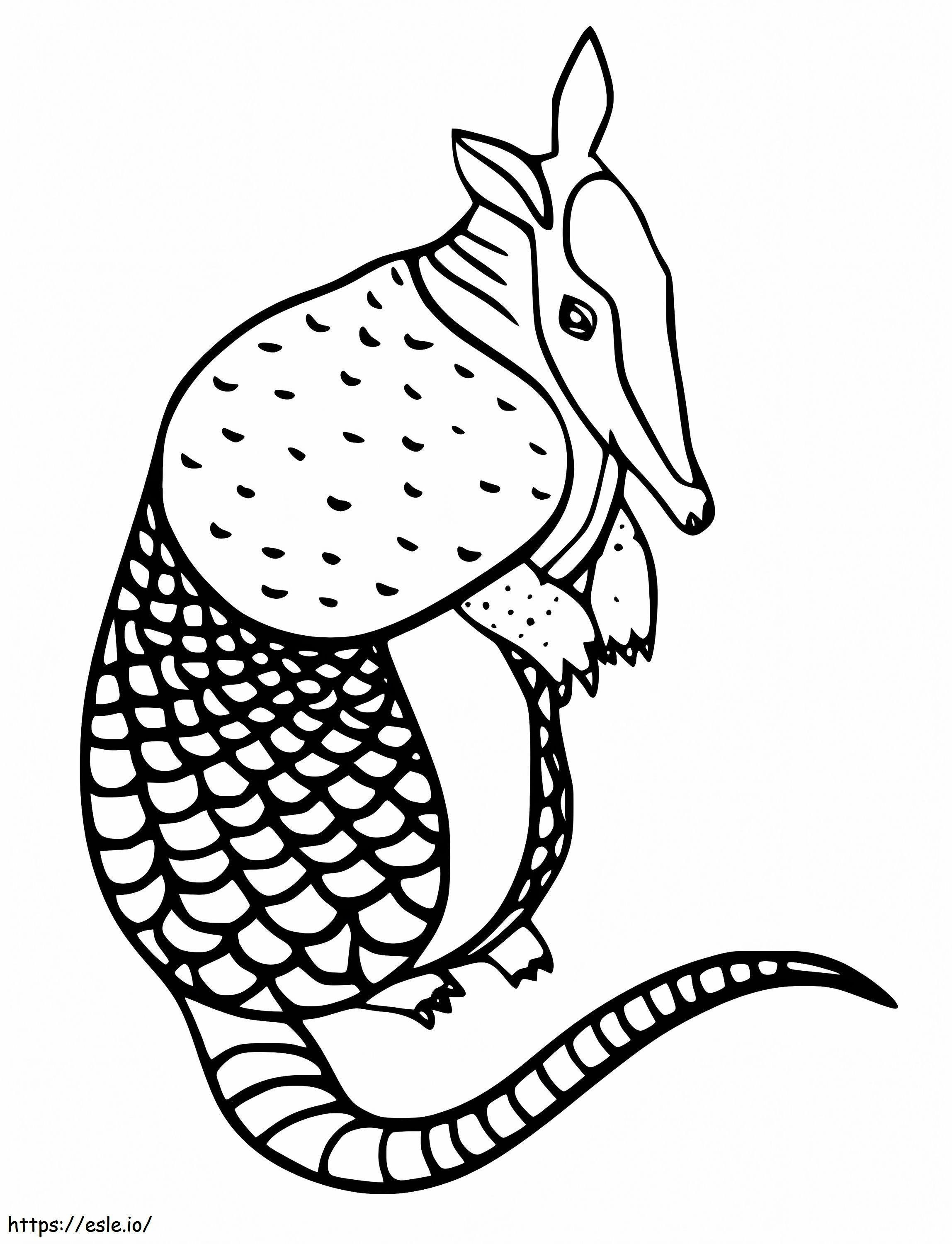 Armadillo Standing coloring page