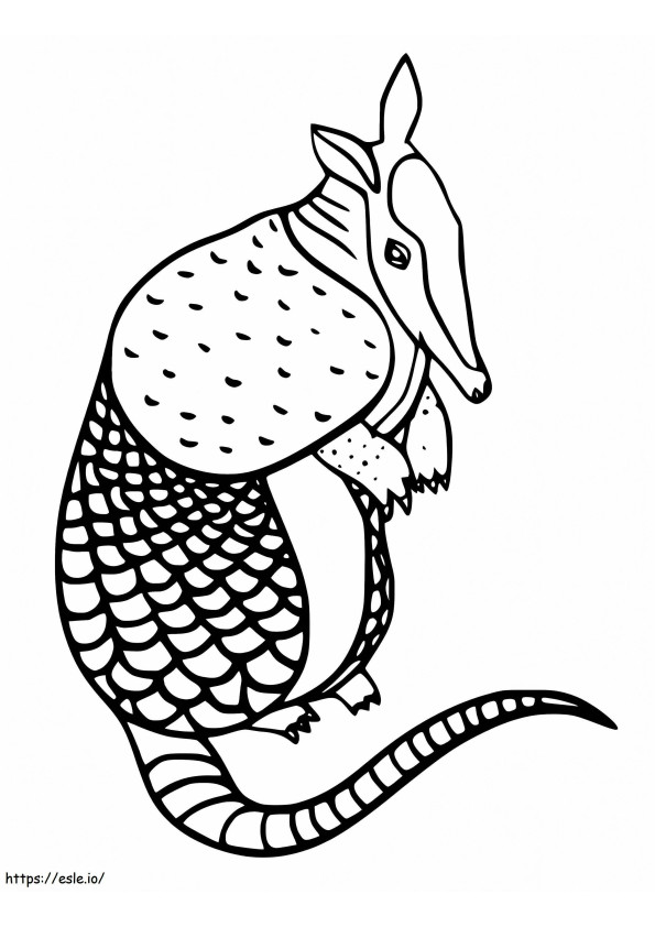 Armadillo Standing coloring page