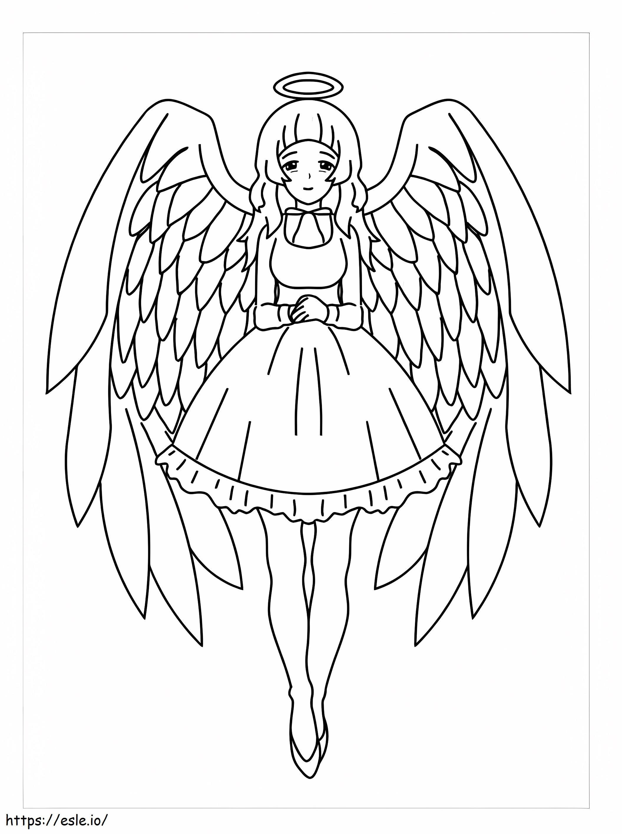 Animated Angel coloring page