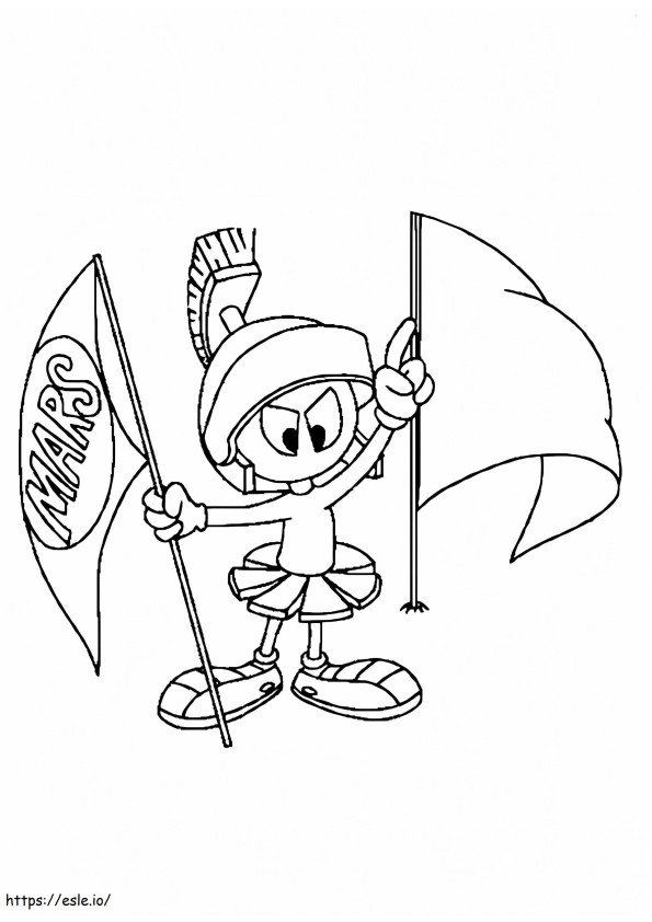 Marvin The Martian Free Printable coloring page