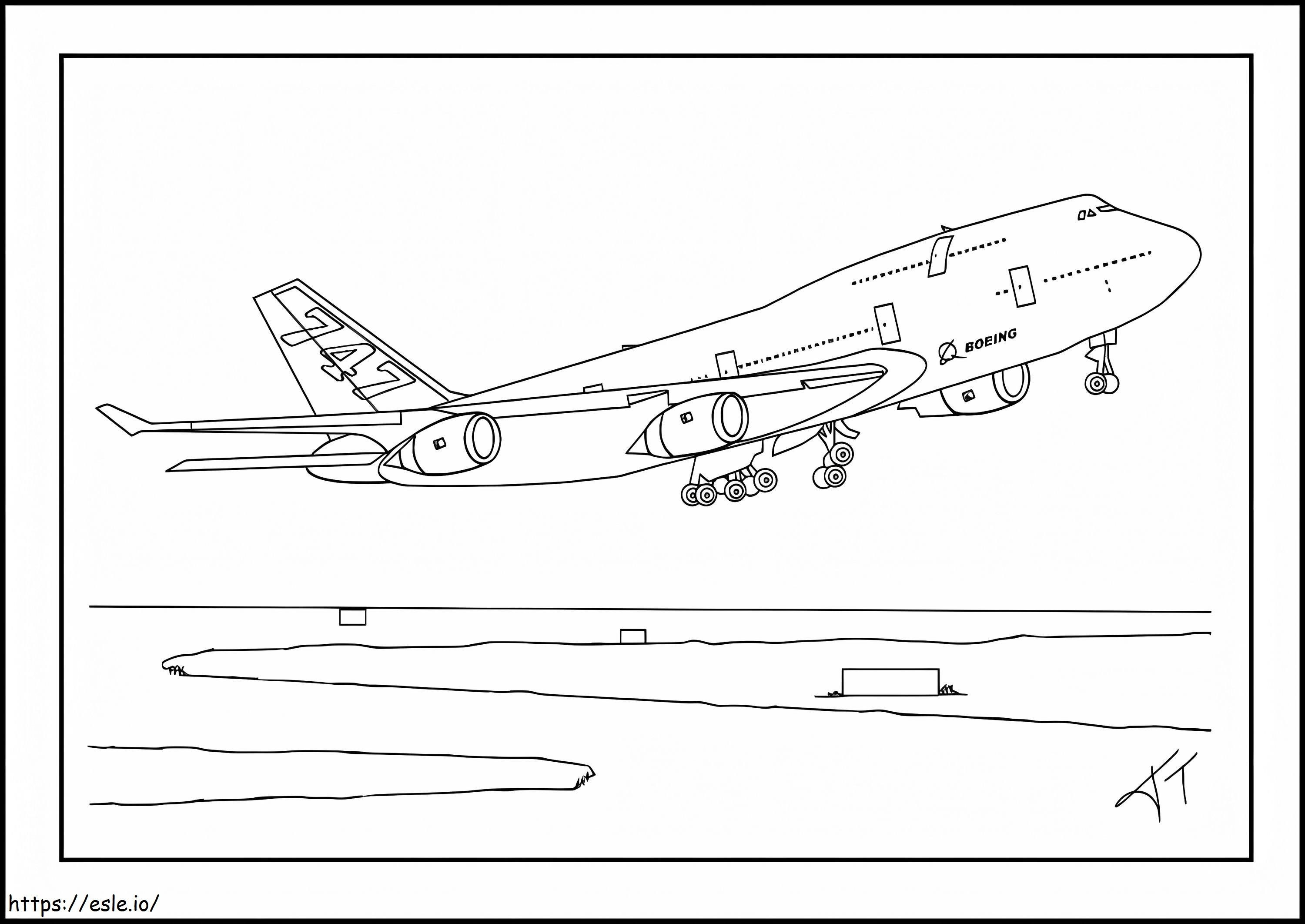 Boeing Airplane Ready To Fly coloring page