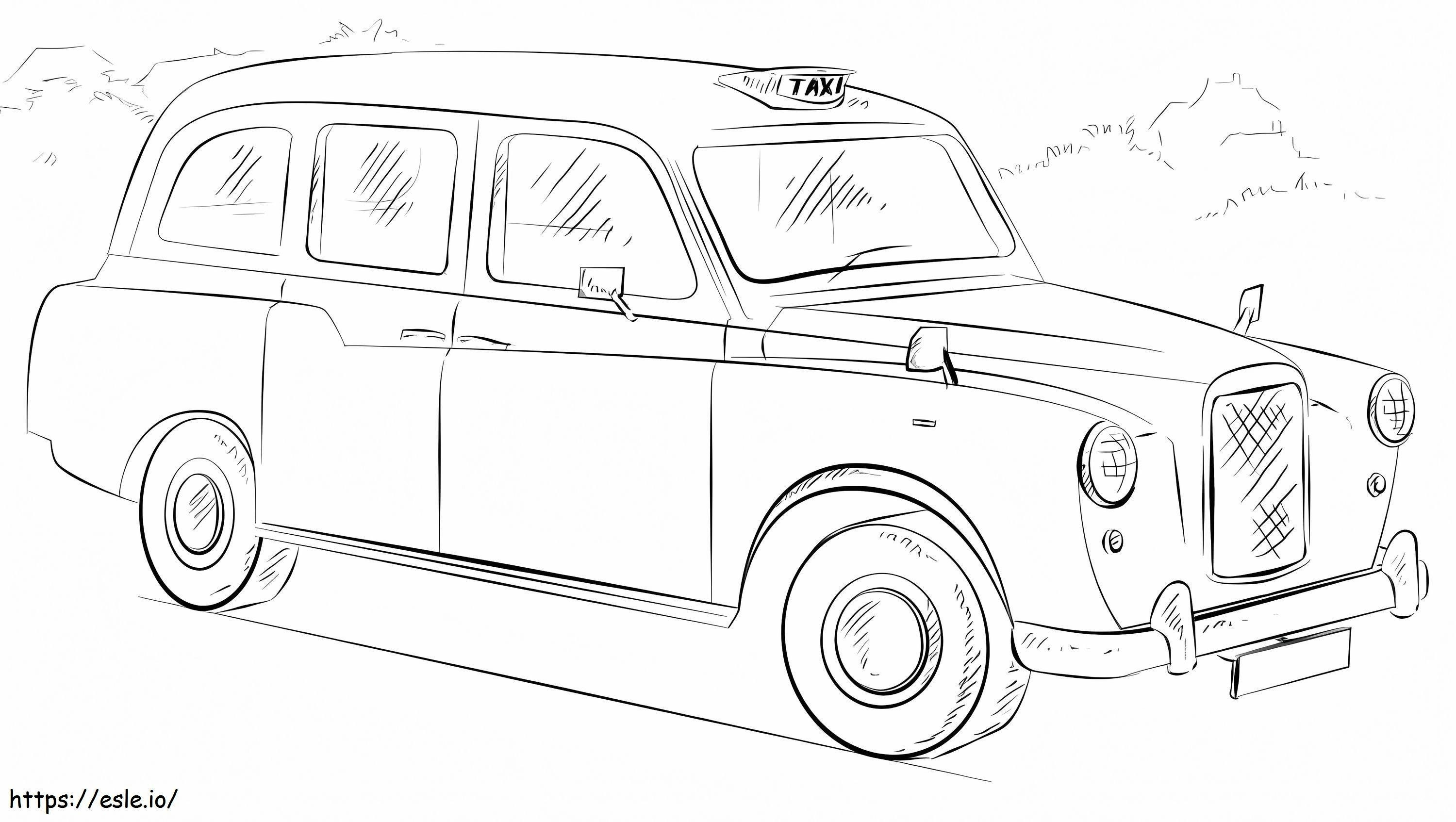 London Taxi coloring page