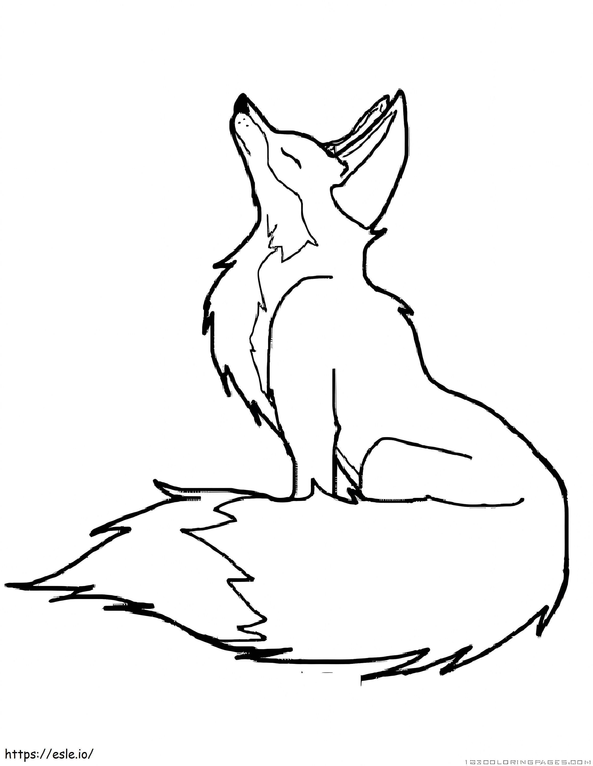 Amazing Fox coloring page