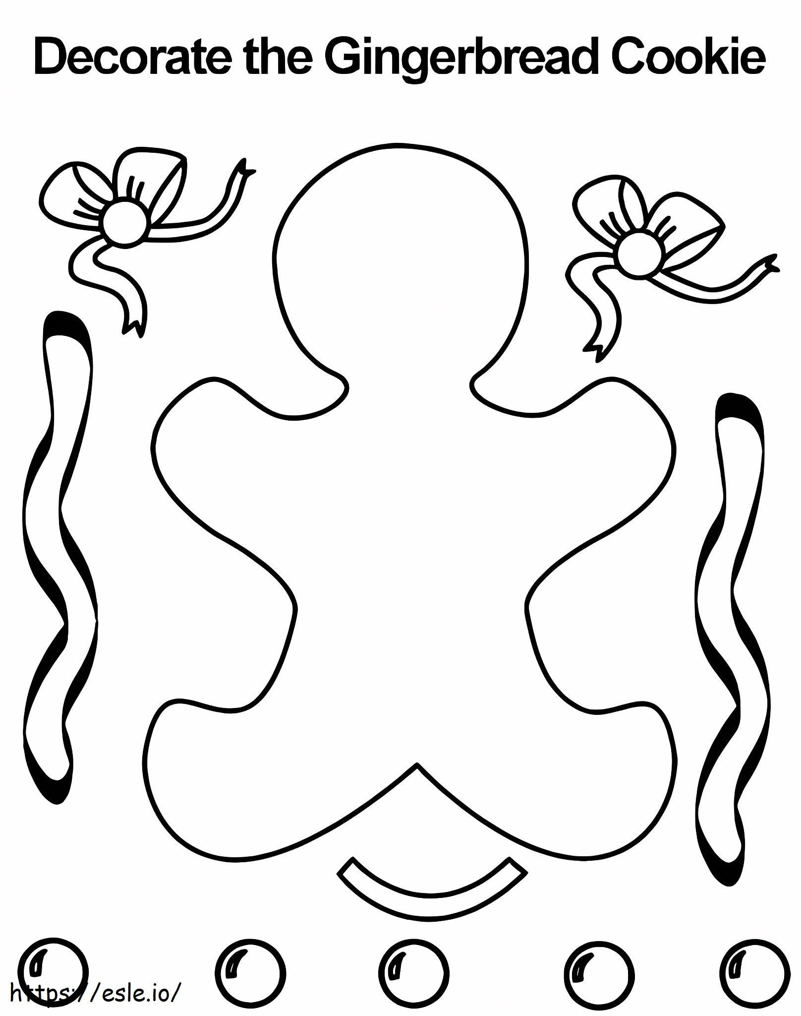 Decorate The Gingerbread Cookie coloring page