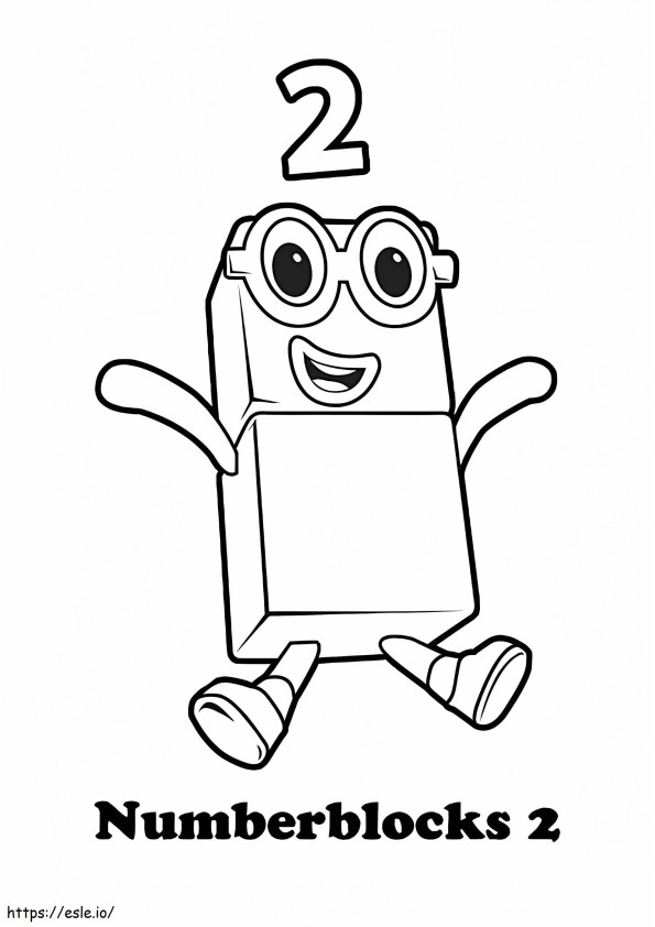 Number Blocks 2 coloring page