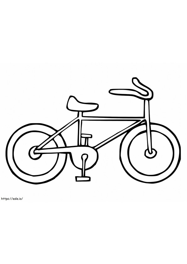 Helppo polkupyörä värityskuva