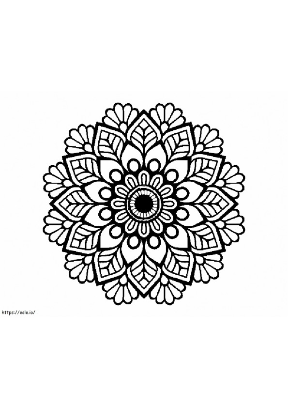 Frühlings-Mandala-Färbung ausmalbilder
