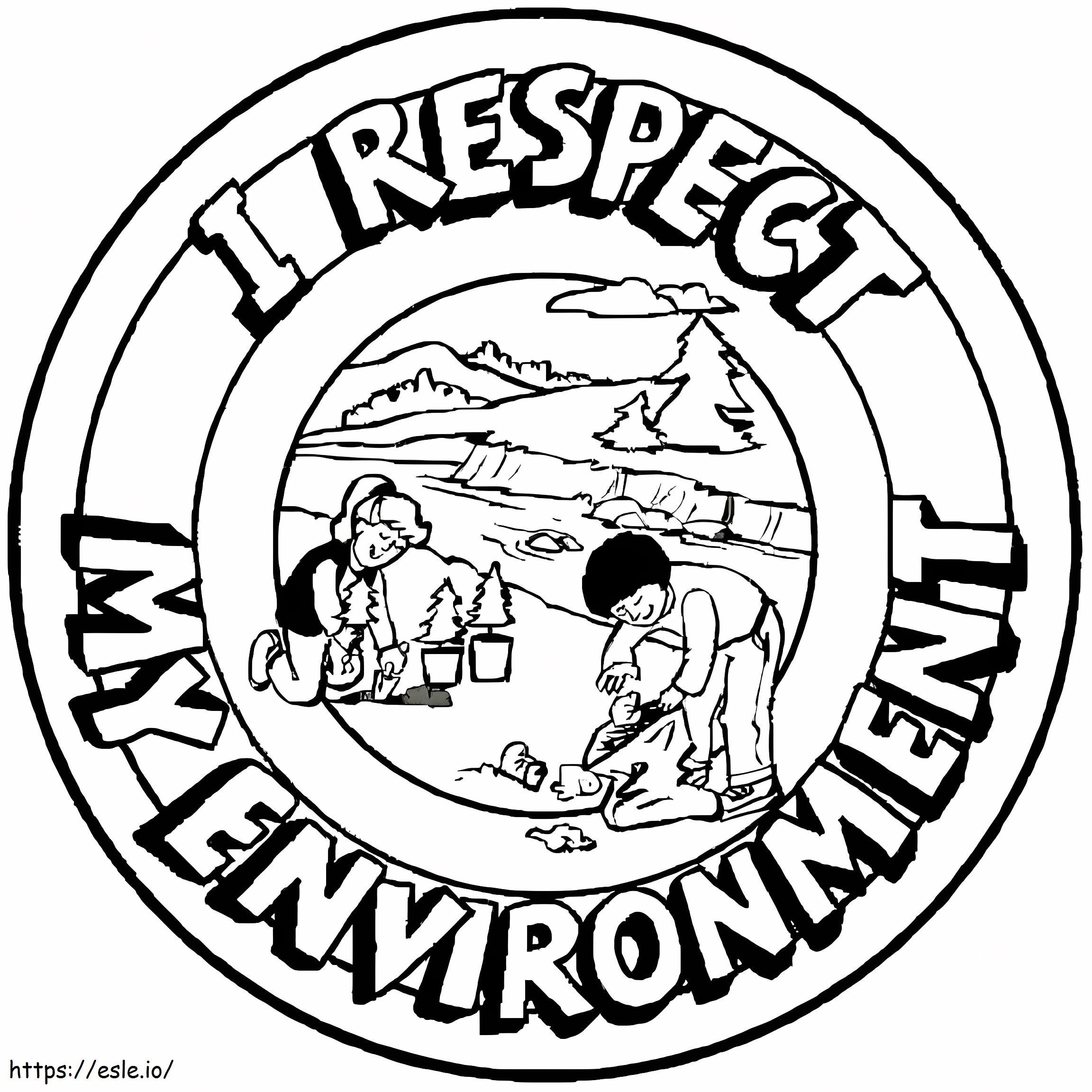 I Respect My Environment coloring page