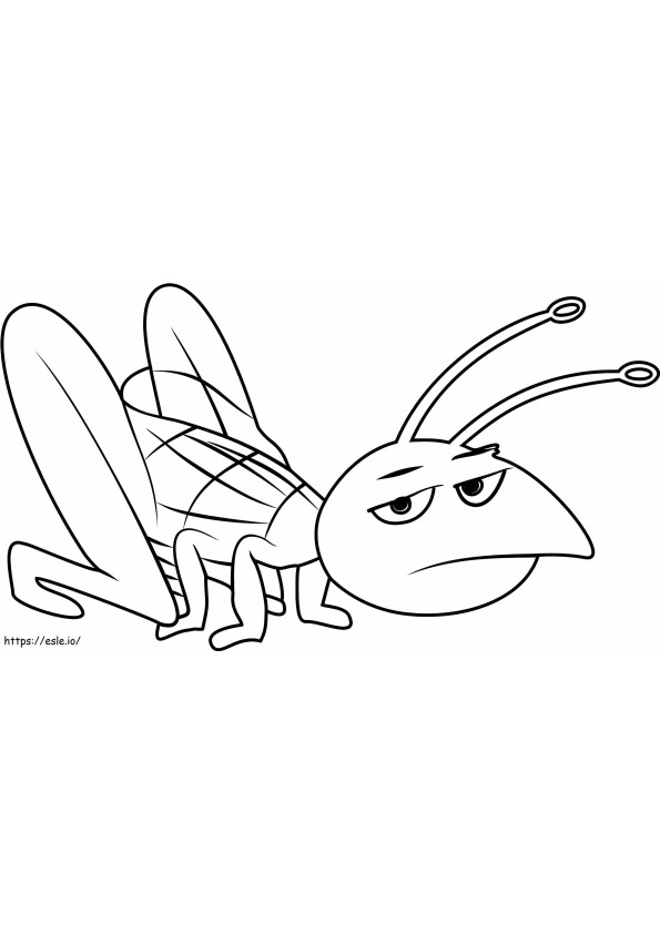 Cartoon-Cricket ausmalbilder