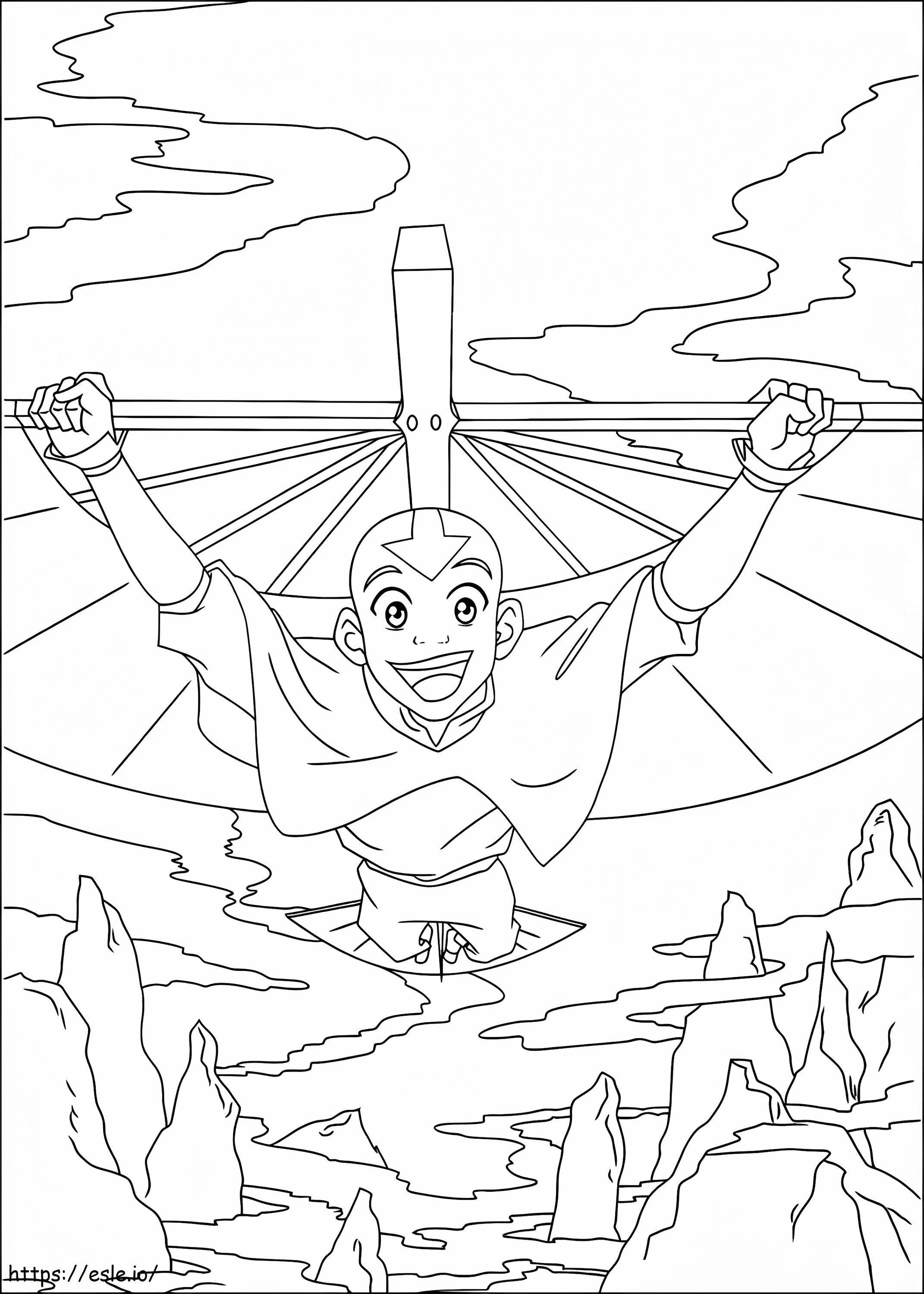 1533692447 Aang Flying A4 coloring page
