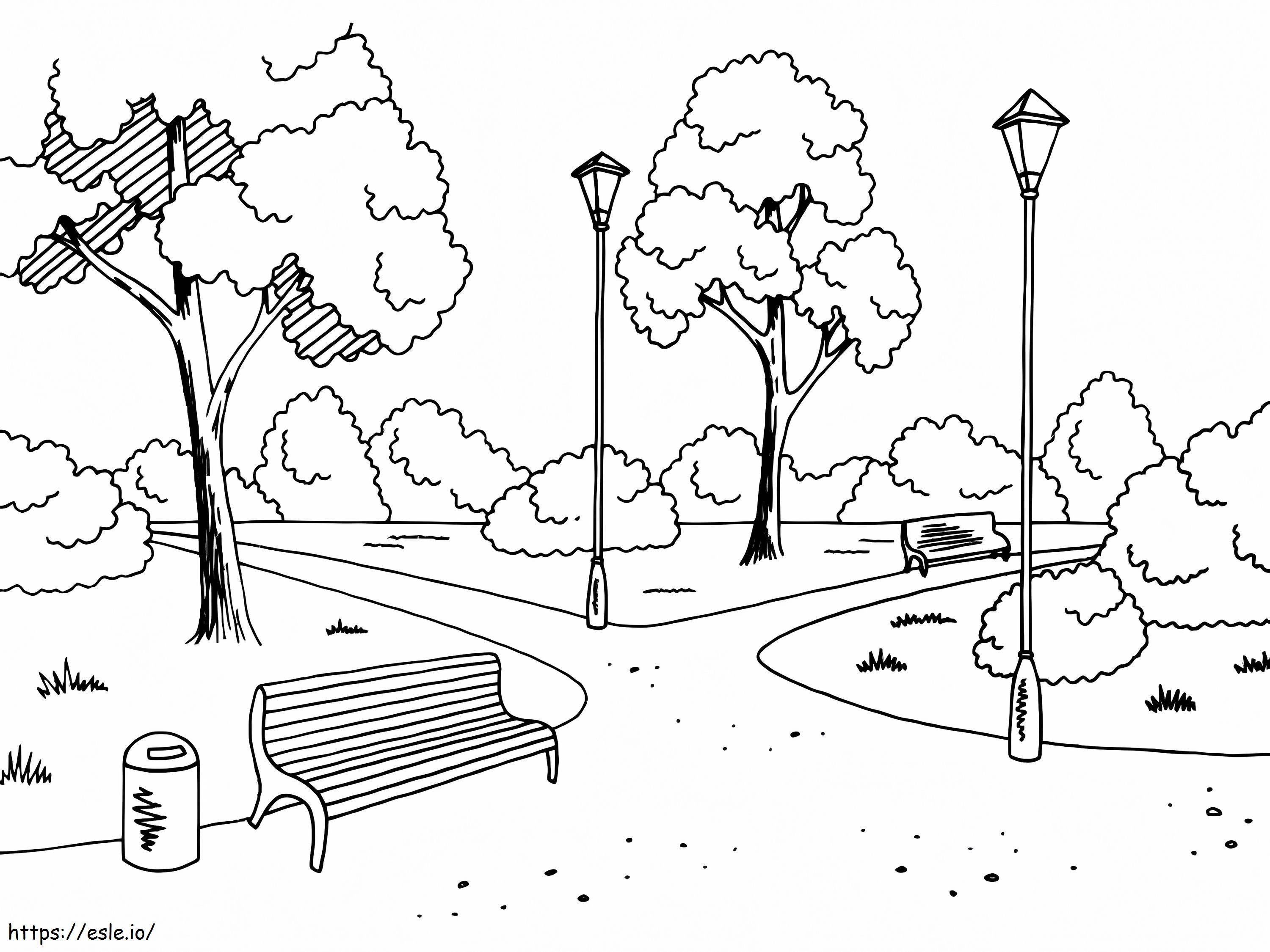 無料の印刷可能な公園 ぬりえ - 塗り絵