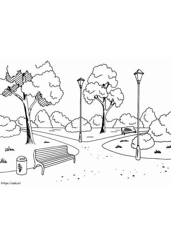 Free Printable Park coloring page