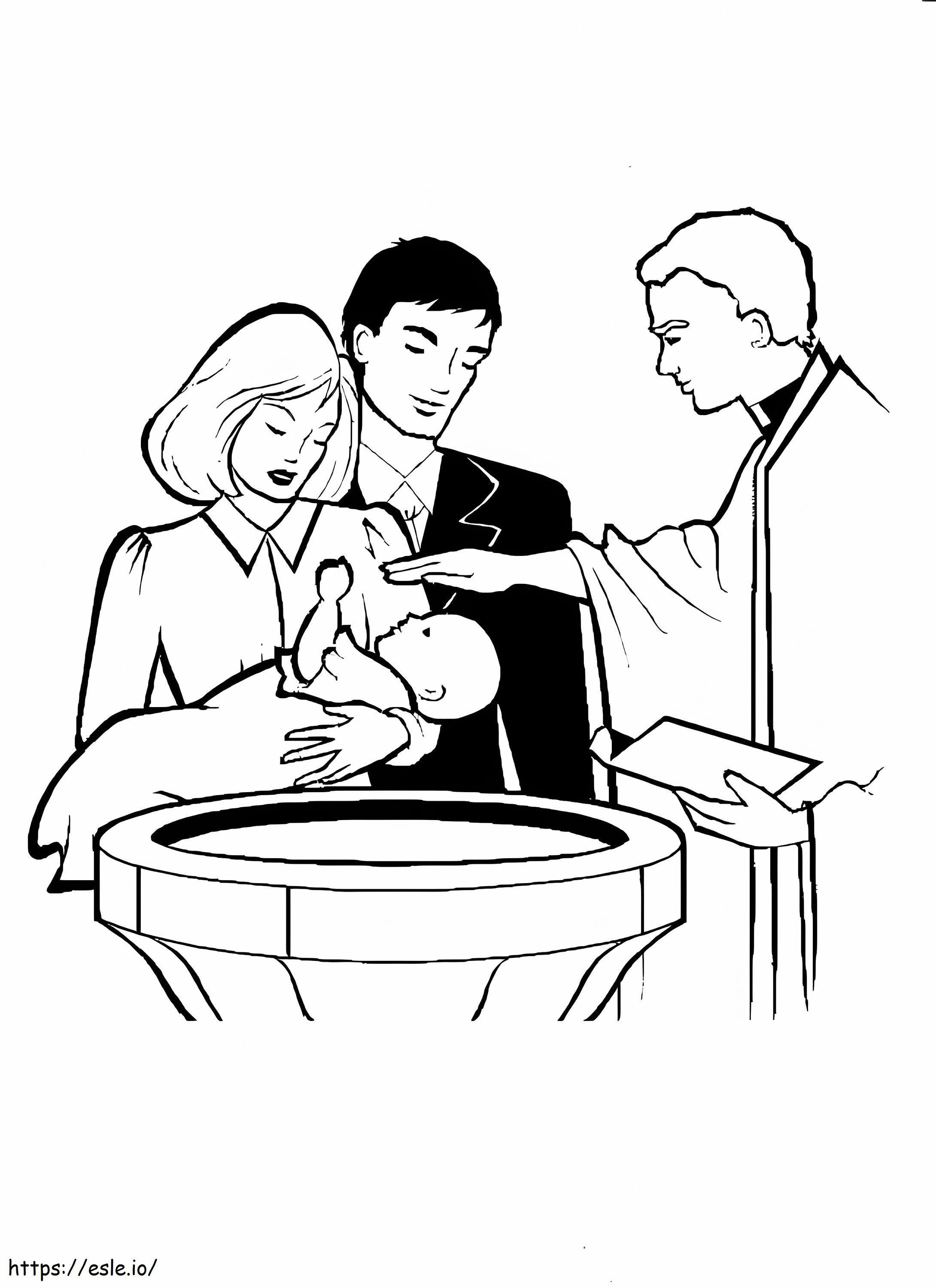 Coloriage Baptême imprimable à imprimer dessin