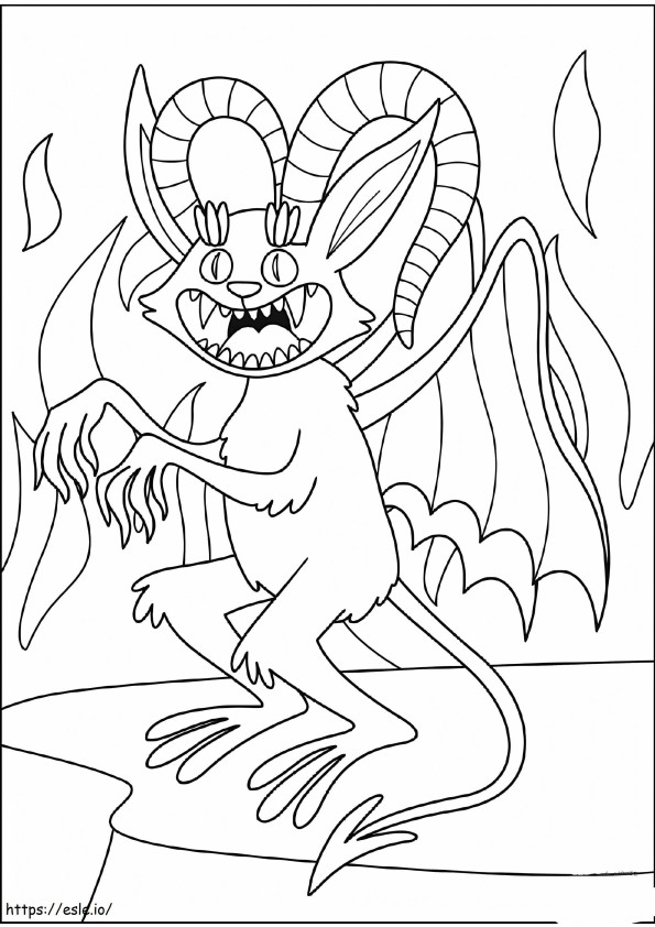 Funny Demon coloring page