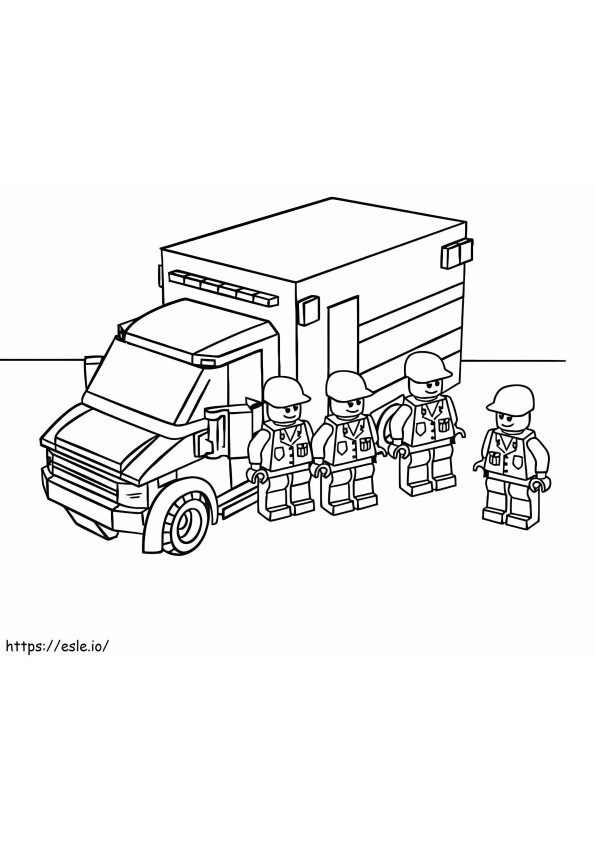 LEGO-ambulance kleurplaat