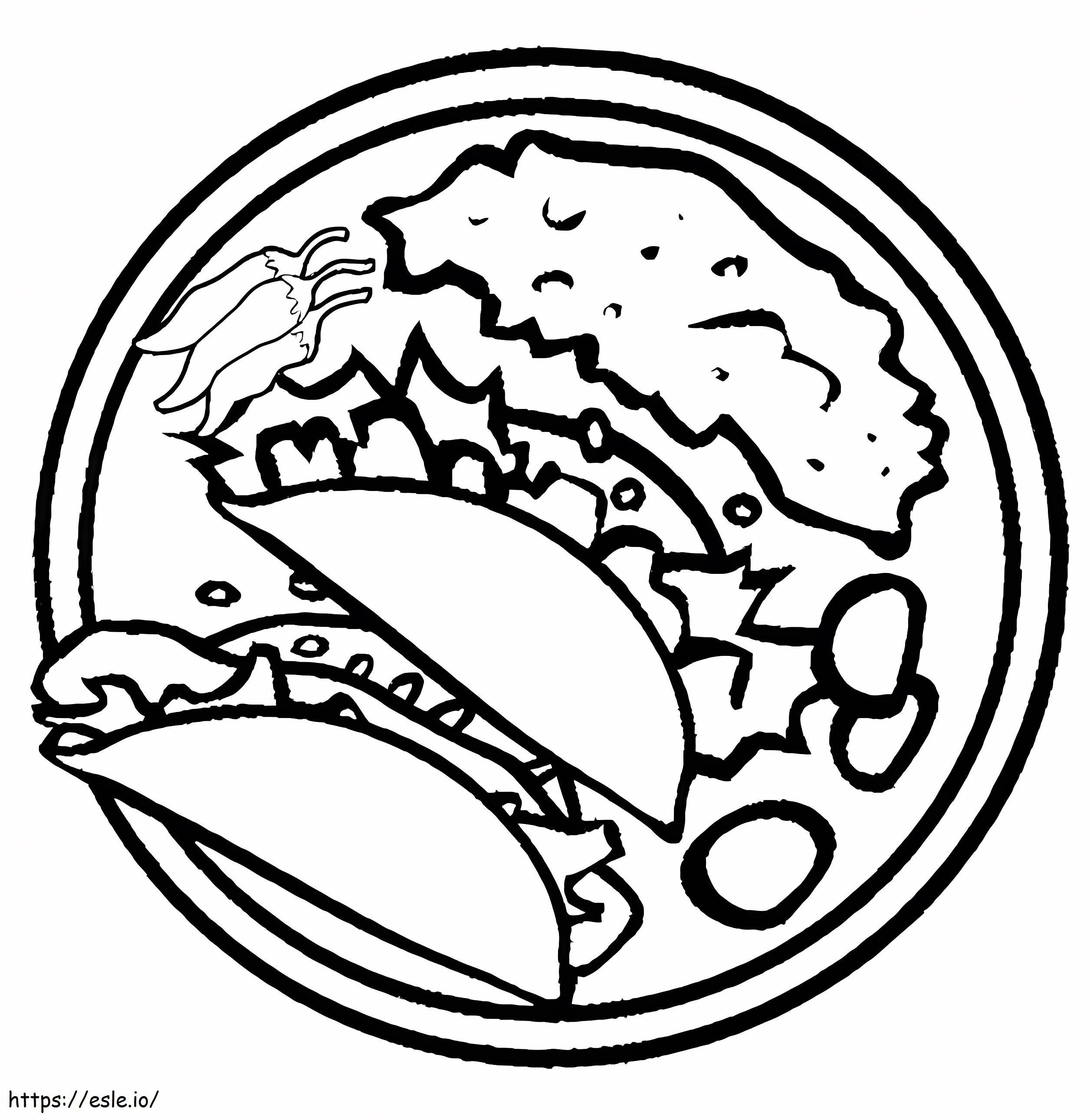Tacos On Plate coloring page