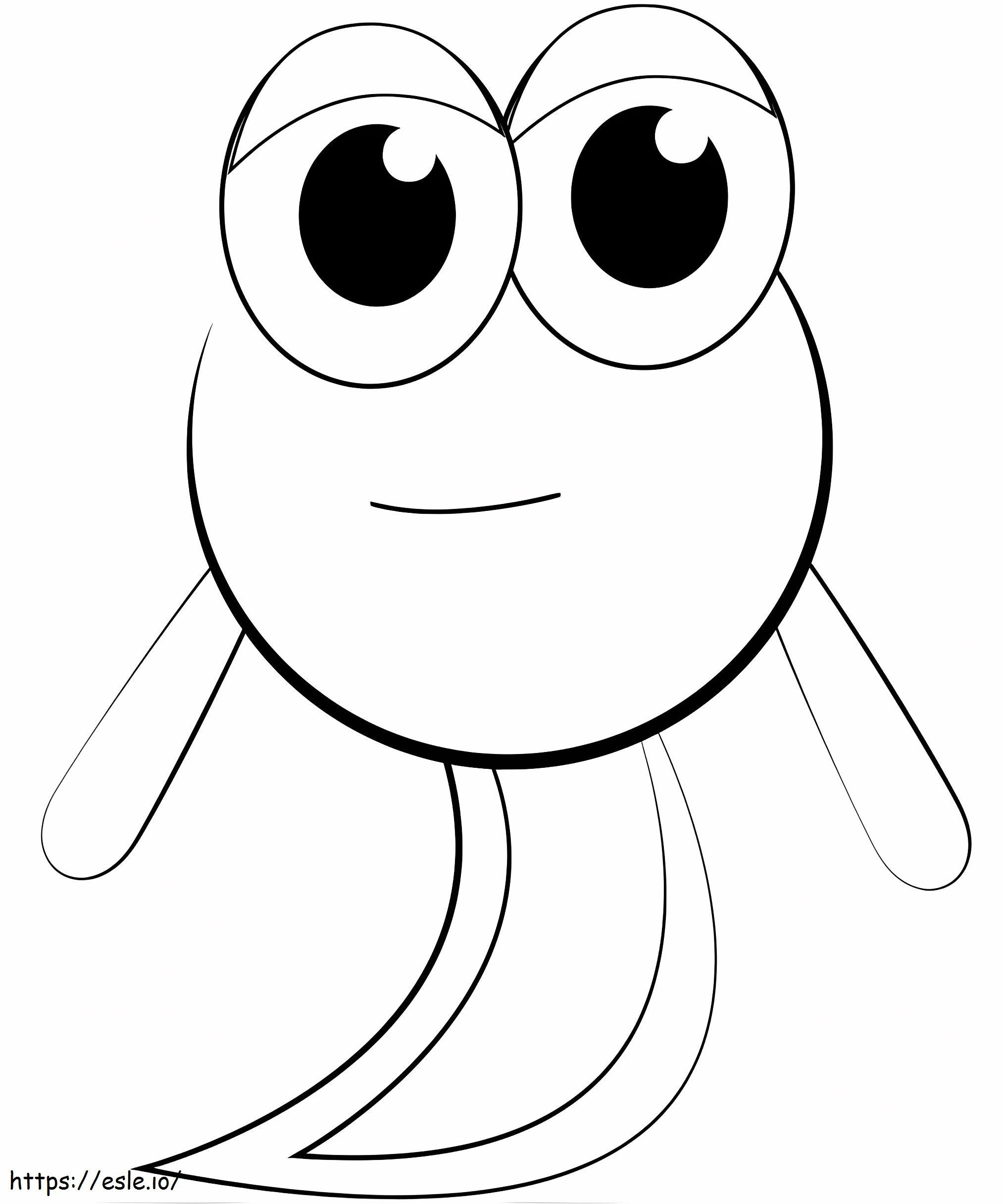 1559791089 Cartoon Frog A4 coloring page