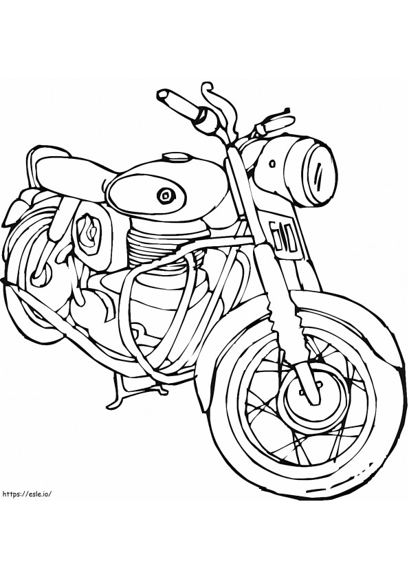 Moottoripyörä aikuisille värityskuva