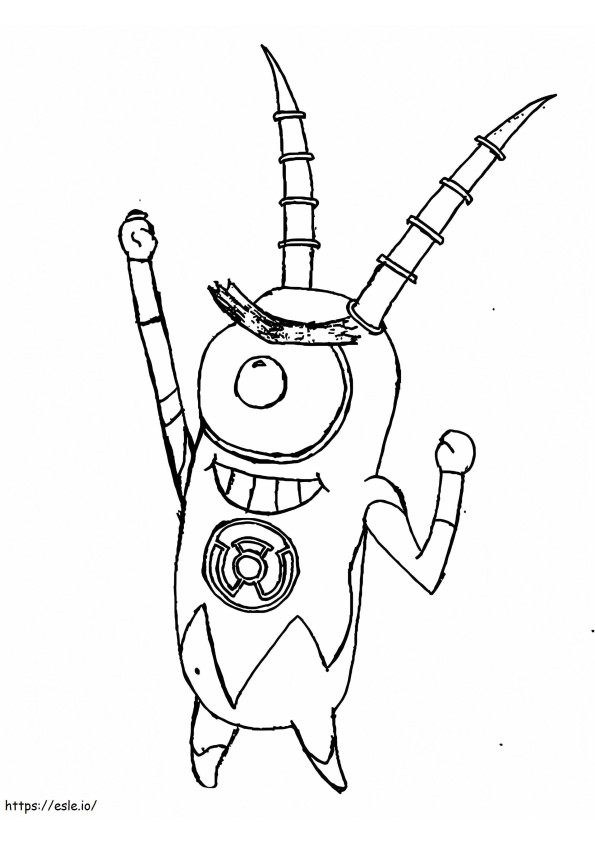 Plankton Kahramanı boyama