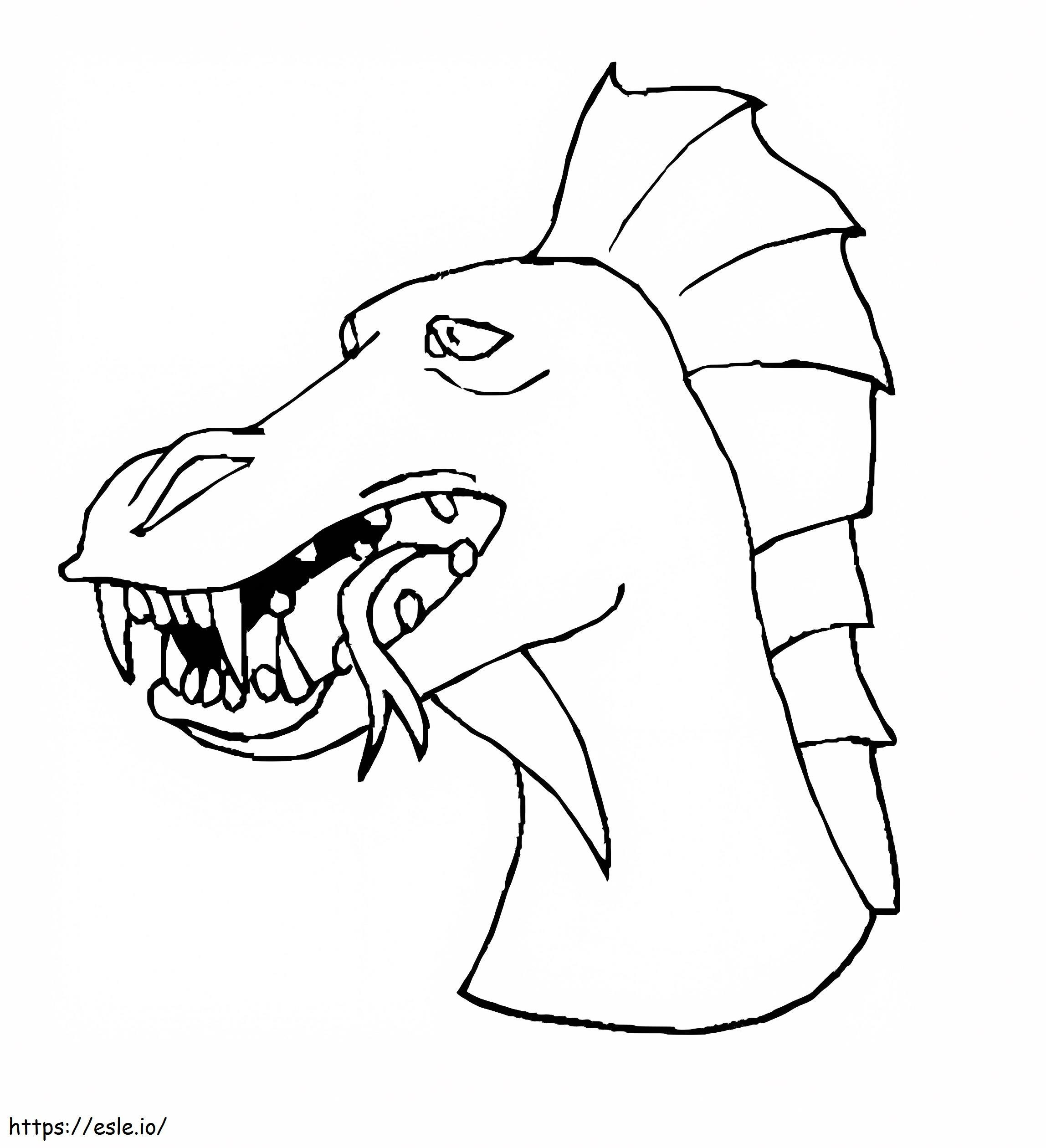 Funny Dragon Head coloring page