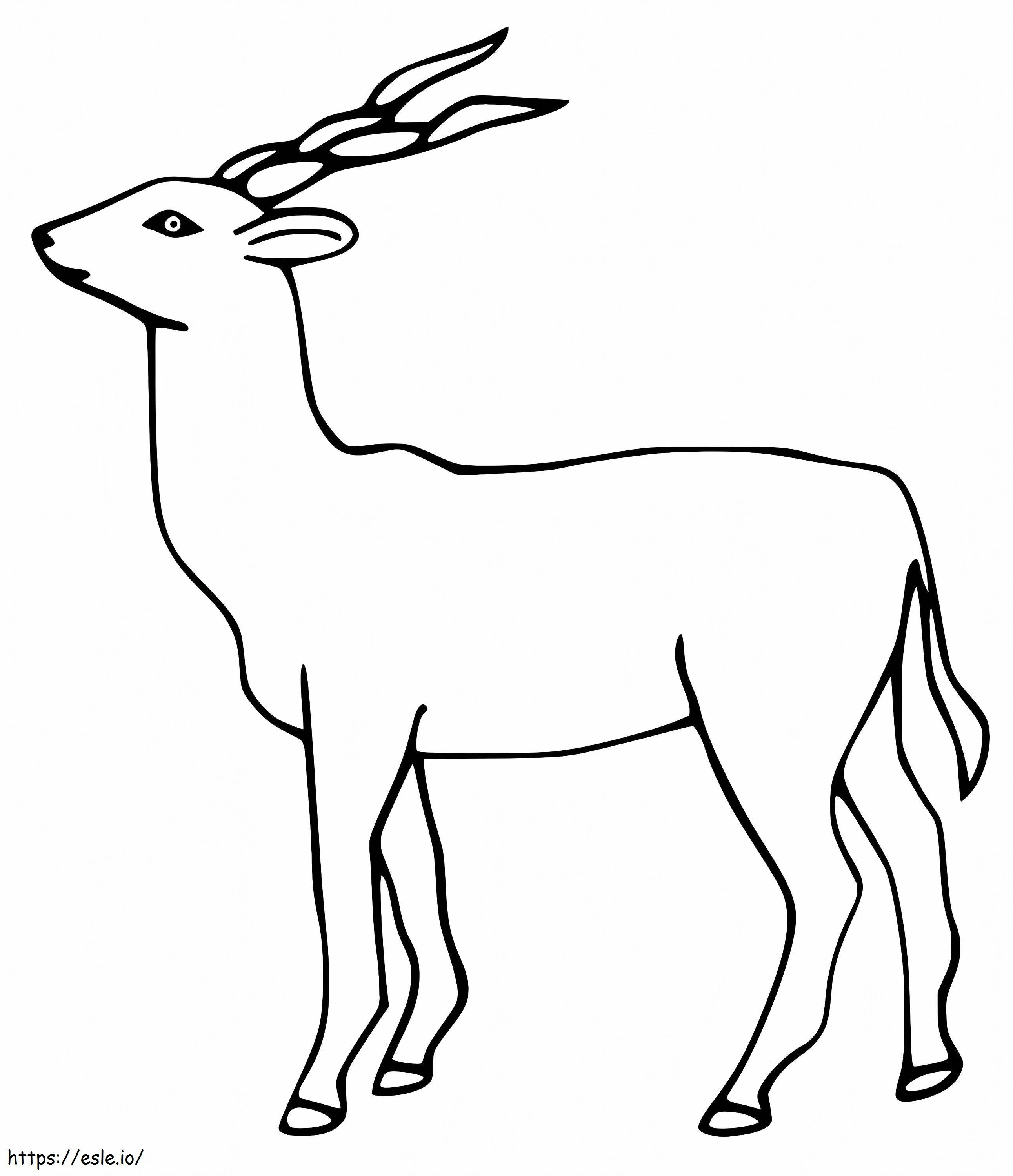Coloriage Antilope Lechwe à imprimer dessin
