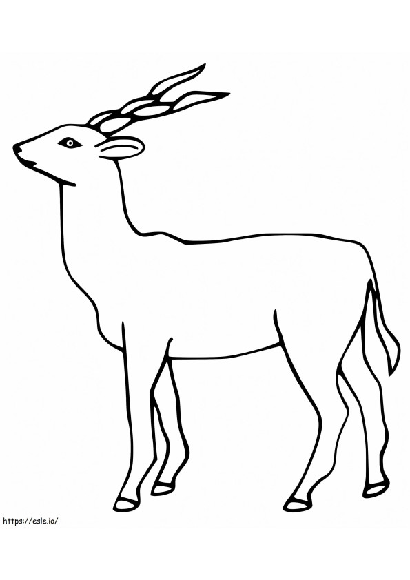Antilope Lechwe da colorare