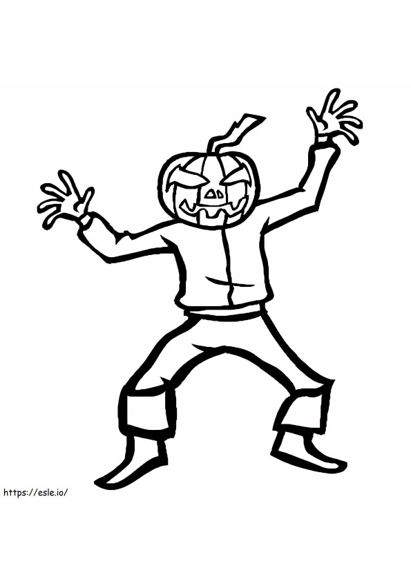Pumpkin Head Costume coloring page