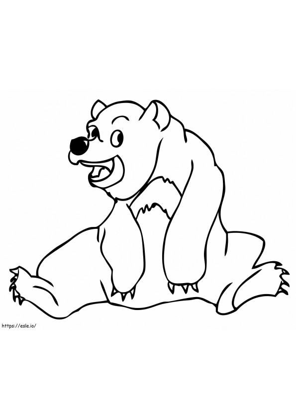 Happy Sun Bear coloring page