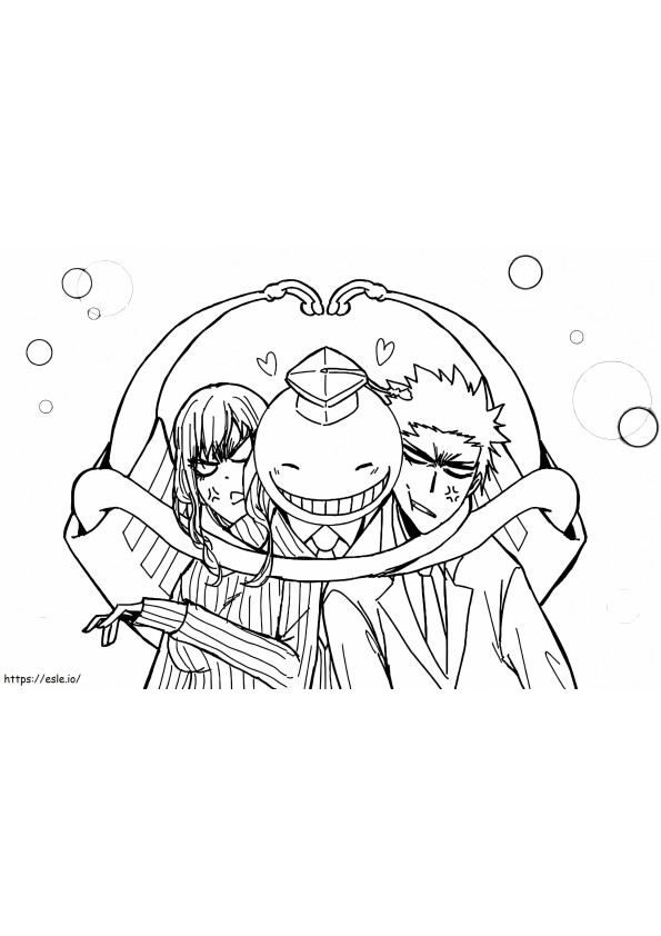 Funny Assassination Classroom coloring page