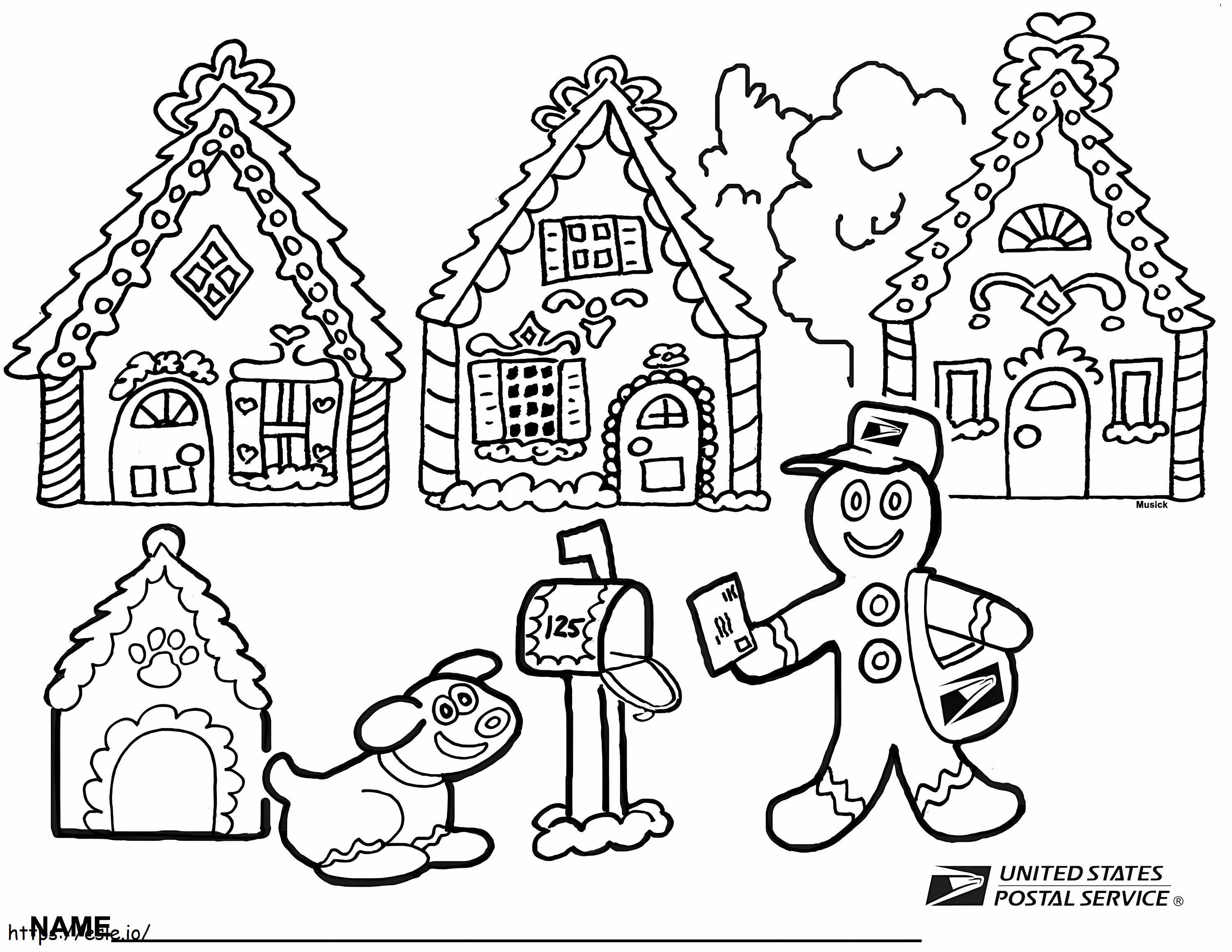Christmas Post Office coloring page