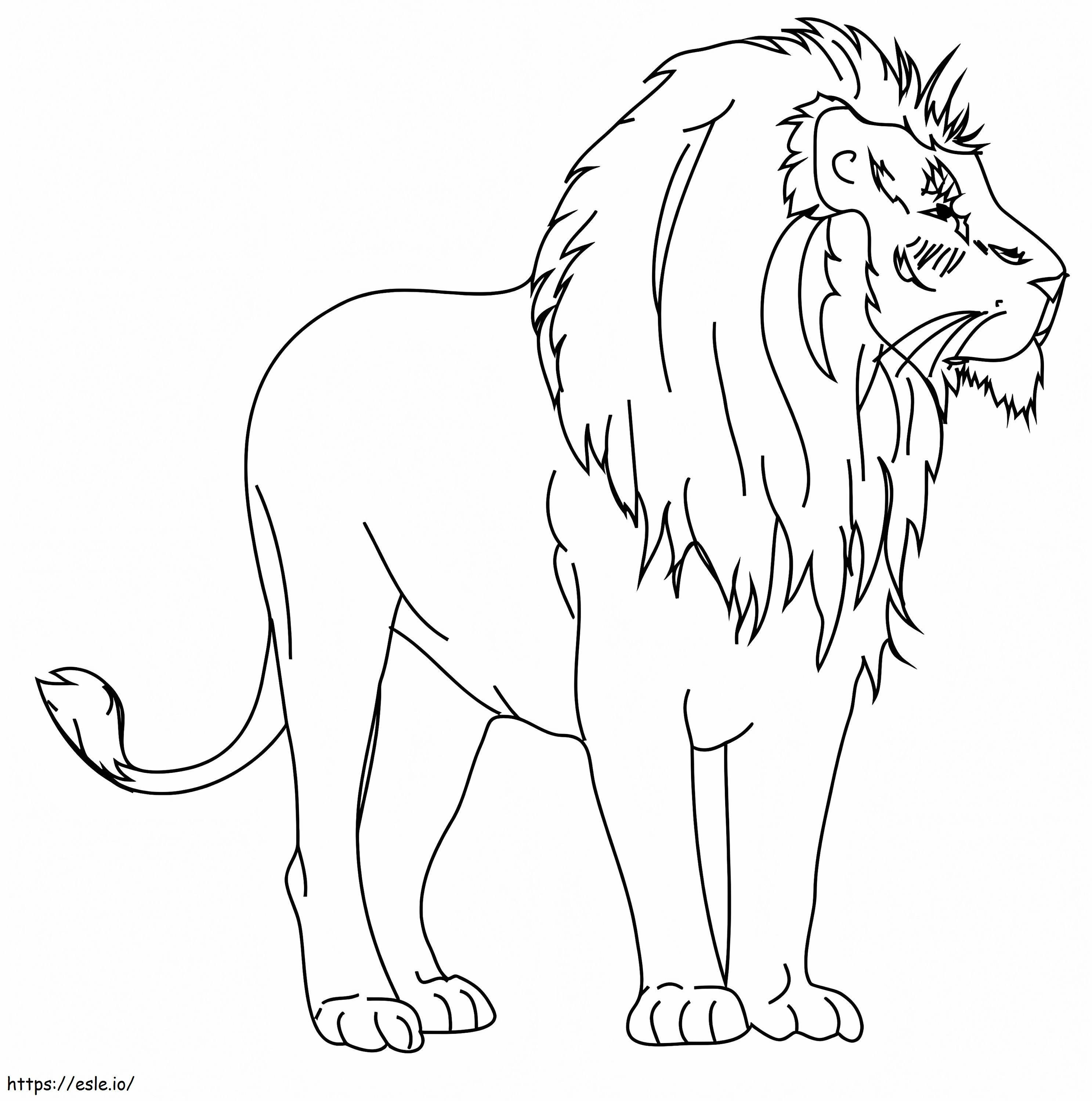 Normaali leijona värityskuva