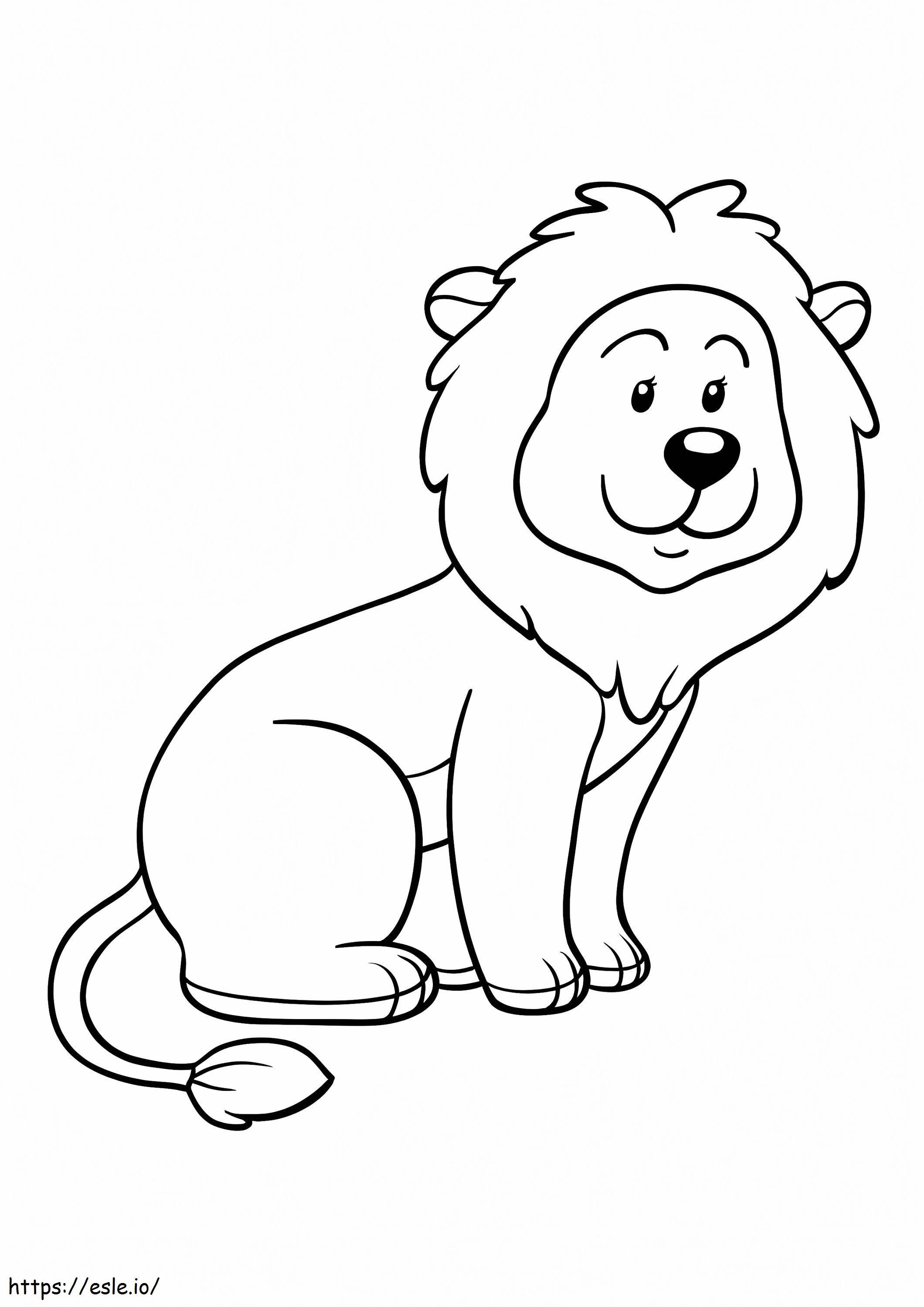 Coloriage Lion mignon imprimable à imprimer dessin