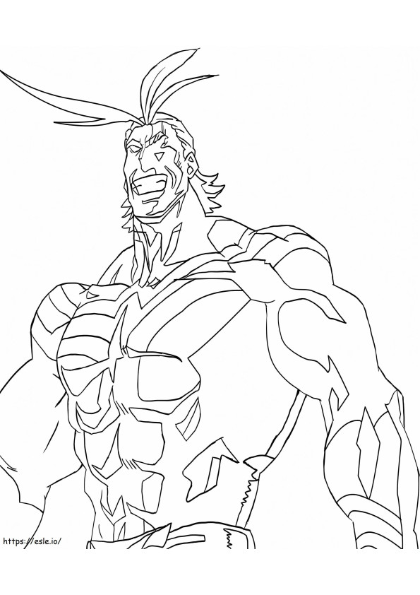 Happy All Might coloring page