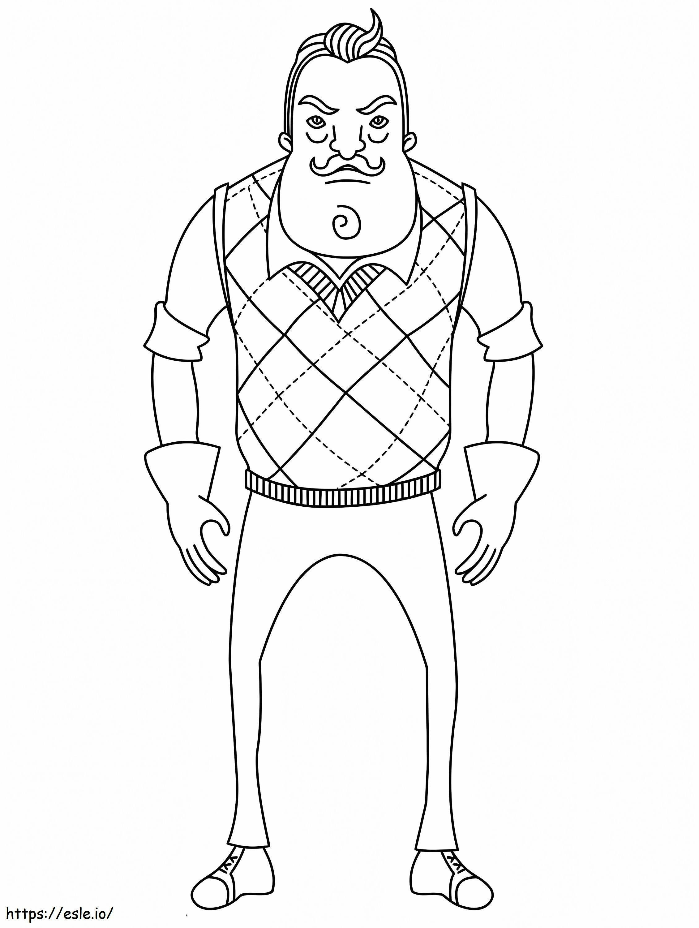 Hello Neighbor coloring page