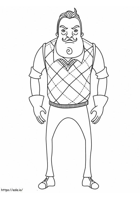 Hello Neighbor coloring page
