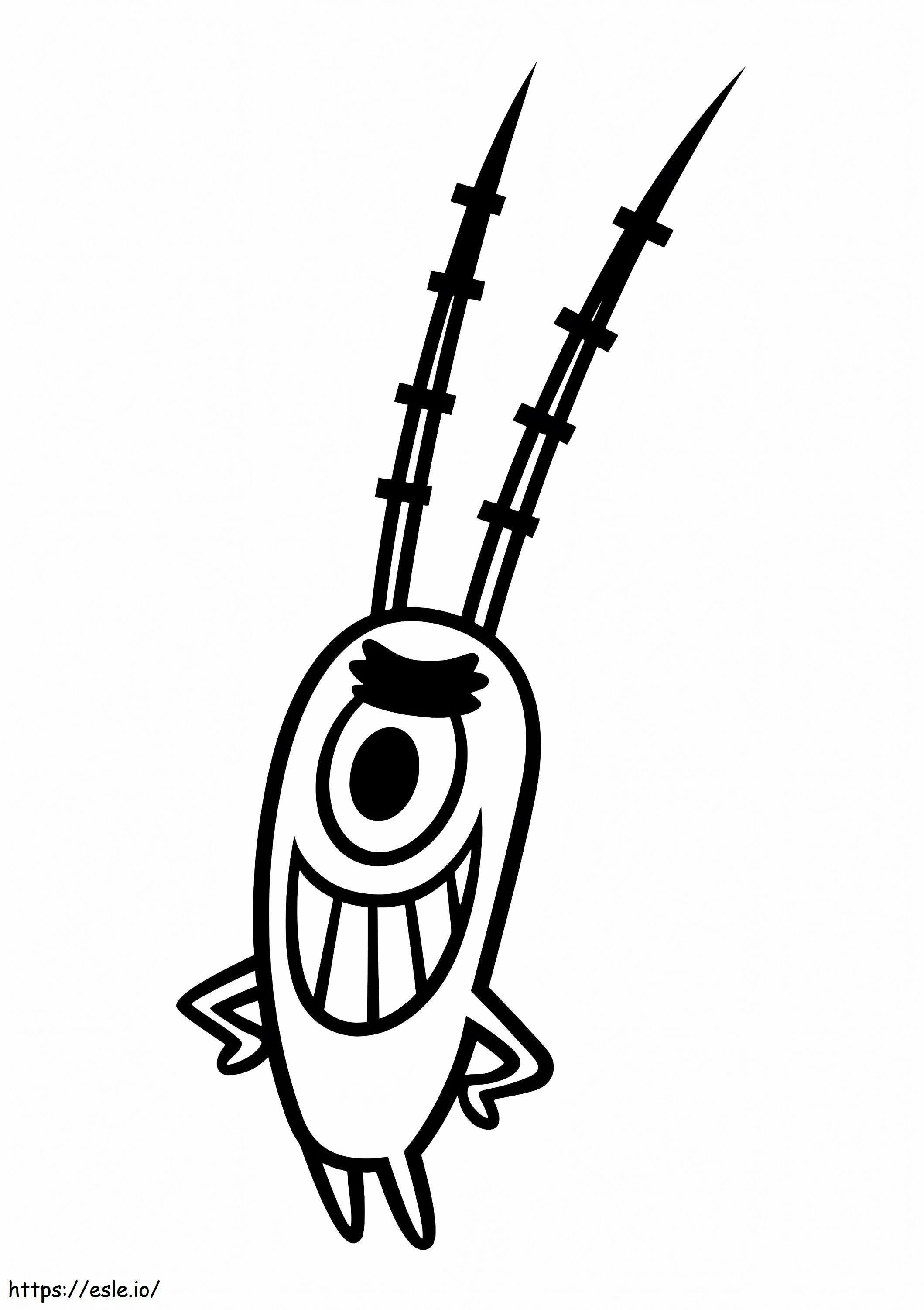 Plankton Smiling coloring page