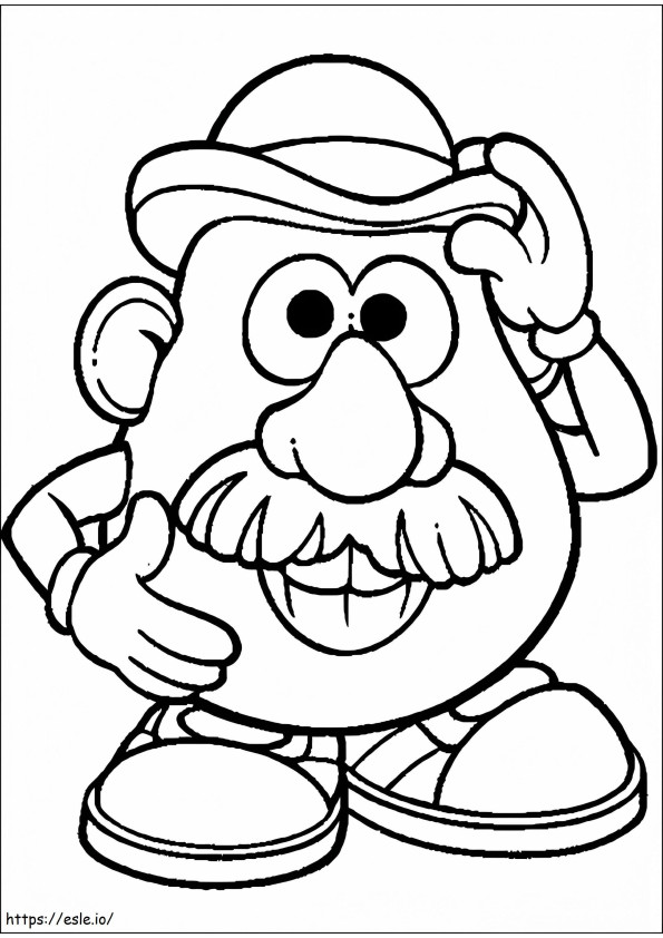Mr. Potato Head Gentleman coloring page