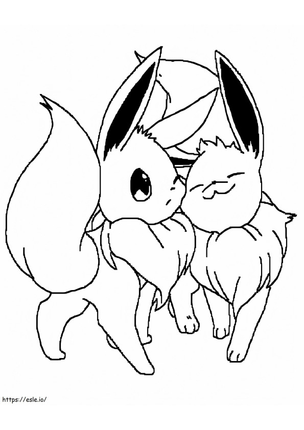 Pokemon Eevee 1 coloring page