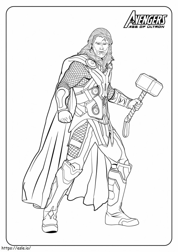 Coloriage Génial Thor à imprimer dessin