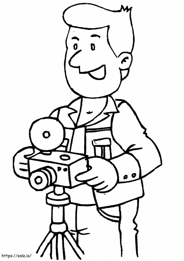 Photographer 9 coloring page