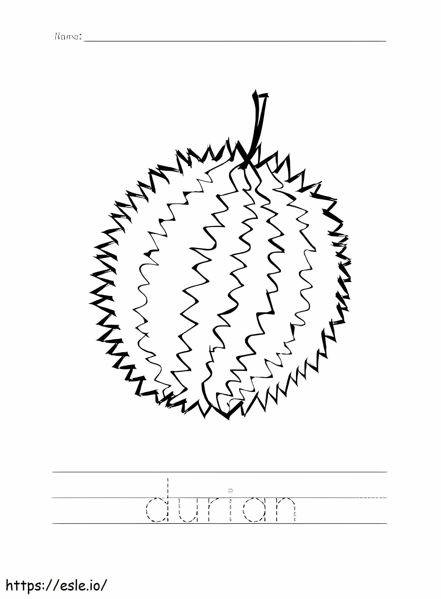 Amazing Durian coloring page