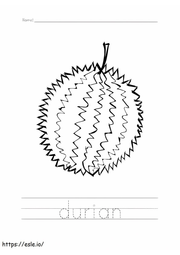 Coloriage Durian incroyable à imprimer dessin