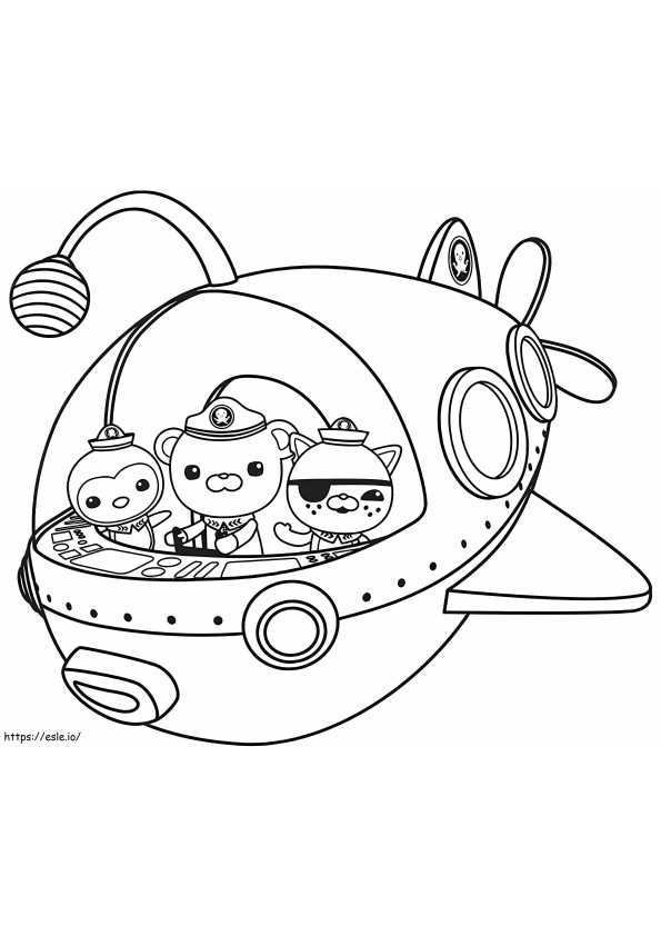 Weight Captain Kwazii On Ship Octonauts coloring page